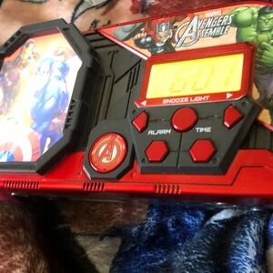 Marvel Avengers Red Digital Clock